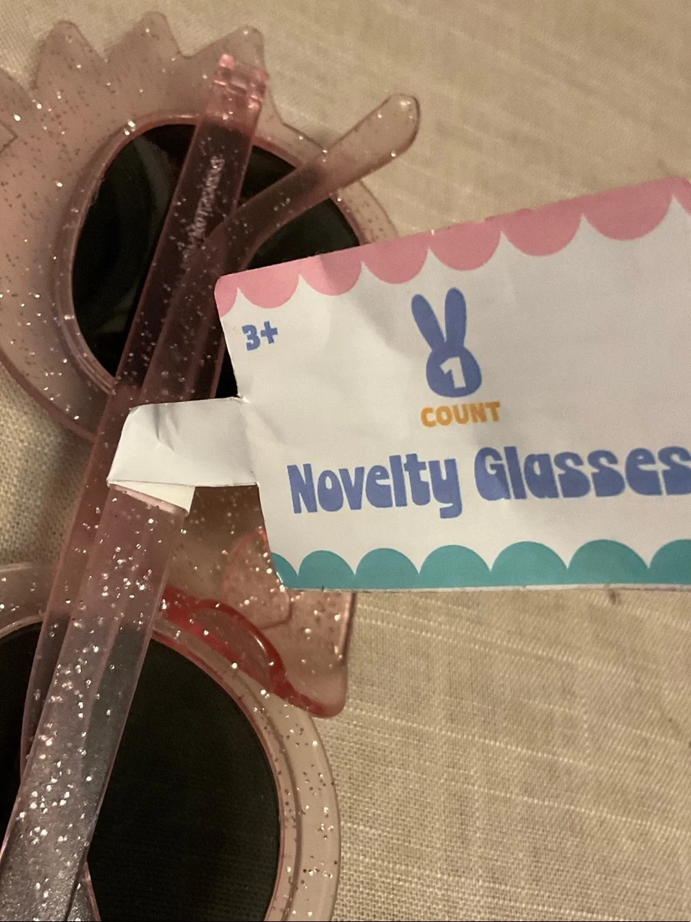 Kids Pink Bunny-Shaped Sunglasses for Dress-Up